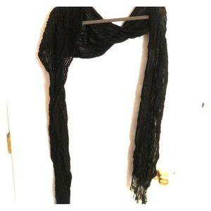 Black long scarf